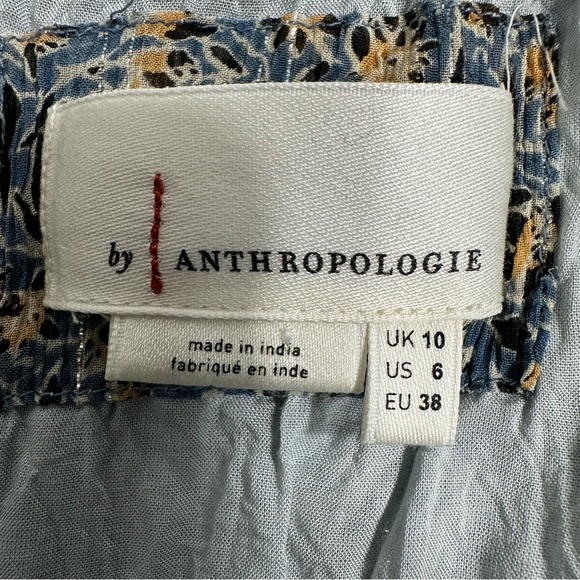 Anthropologie Rayon Kira Off-The-Shoulder Lined Tiered Peasant Dress Size US 6 - Picture 14 of 15